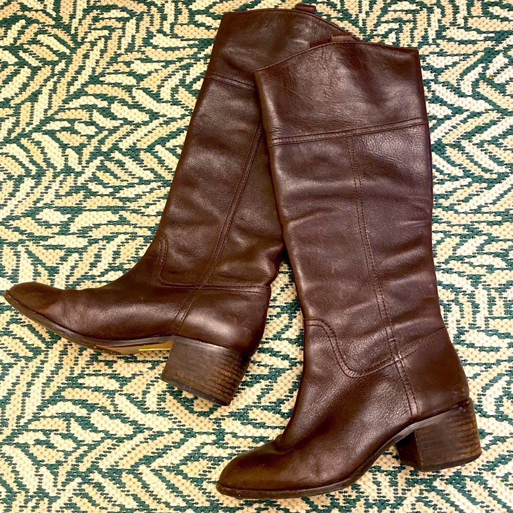 Leather riding boots